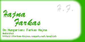 hajna farkas business card